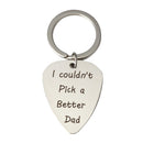 1Pcs Stainless Steel Guitar Picks with Keychain