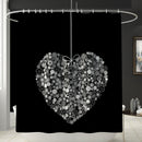 Honana 4PCS Bathroom Waterproof Shower Curtain Lid Toilet Cover Pedestal Rug Bath Mat Bathroom Decor