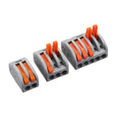 Excellway 30Pcs 2/3/5 Holes Spring Conductor Terminal Block Electric Cable Wire Connector