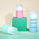 INNERNEED 4 Pcs Telescopic Silicone Refillable Bottles Set Travel Shampoo Shower Gel Storage Box Cosmetics Container