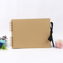 40 Pages Album Photo Scrapbook Paper Anniversary Wedding Black Brown Card