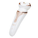 Kemei 4 In1 Rechargeable Facial Hair Remover Epilator Shaver Face Clean Brush Massager