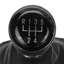 5-Speed Manual Gear Shift Knob w/PU Leather Boot Cover Assembly For Skoda Octavia