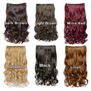 6 Colors Fiber Extension Clips Curly Wavy Hair Wig