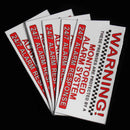 5Pcs Alarm System Monitored Warning Security External Sign Stickers PVC Waterproof