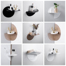 KCASA Rounded Floating Stainless Steel Wall Shelves for Decorative Display Organizer Storage Baskets Holders for Bathtoom Kitchen Office