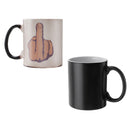 Middle Finger Heat Change Color Changing Coffee Mug Joke Funny Secret Santa