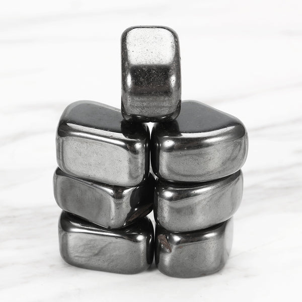 7Pcs/ Pack Black Lodestone Magnetite Tumbled Stone Wicca Reiki Crystal Healing 18 Decorations