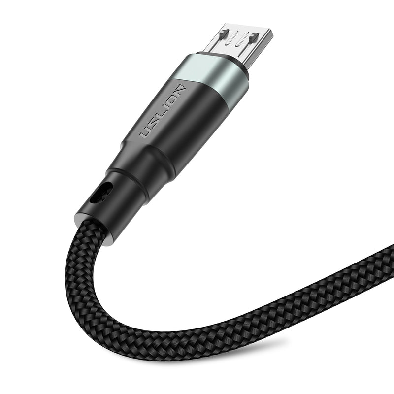 USLION QC 3.0 3A TPE High-Density Weave Micro USB Fast Charging Data Cable for Samsung S6 S7 Xiaomi Redmi6 HUAWEI HTC Nokia Xbox Kindle