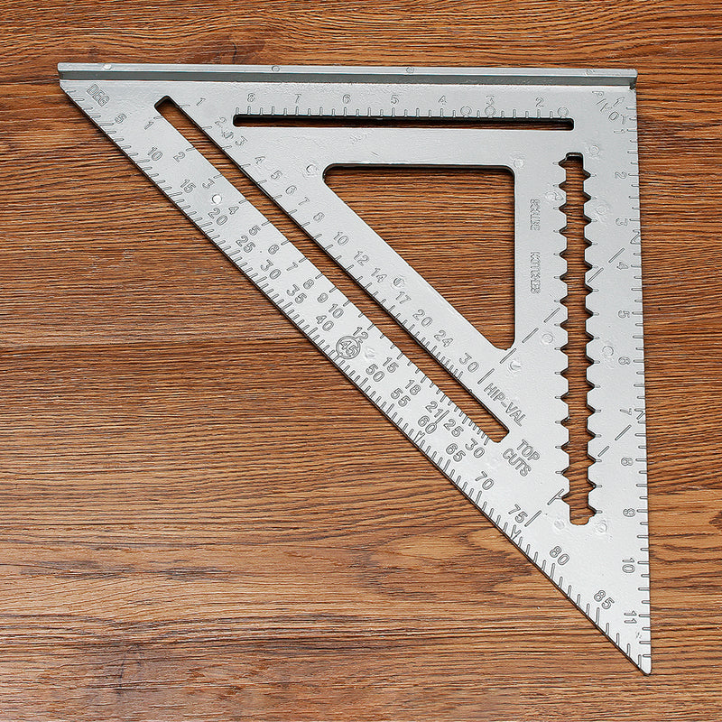 12inch Aluminum Alloy Right Angle Triangle Ruler Protractor Framing Measuring Tools