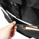 Black Oxford Car Seat Back Storage Bag Multi-Pocket with 4 USB Ports Universal