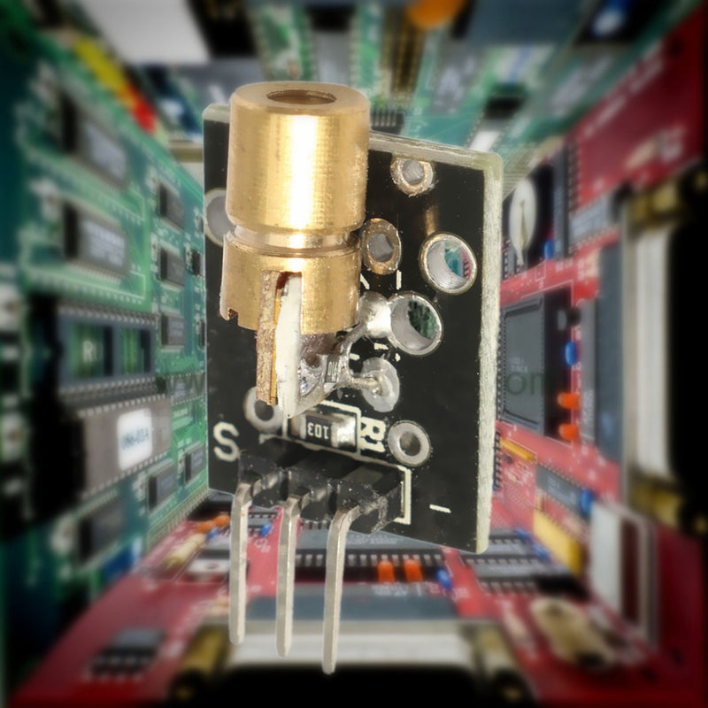 5Pcs KY-008 5V 3pin 650nm Transmitter Dot Diode Copper Head Red Laser Module AVR PIC DIY