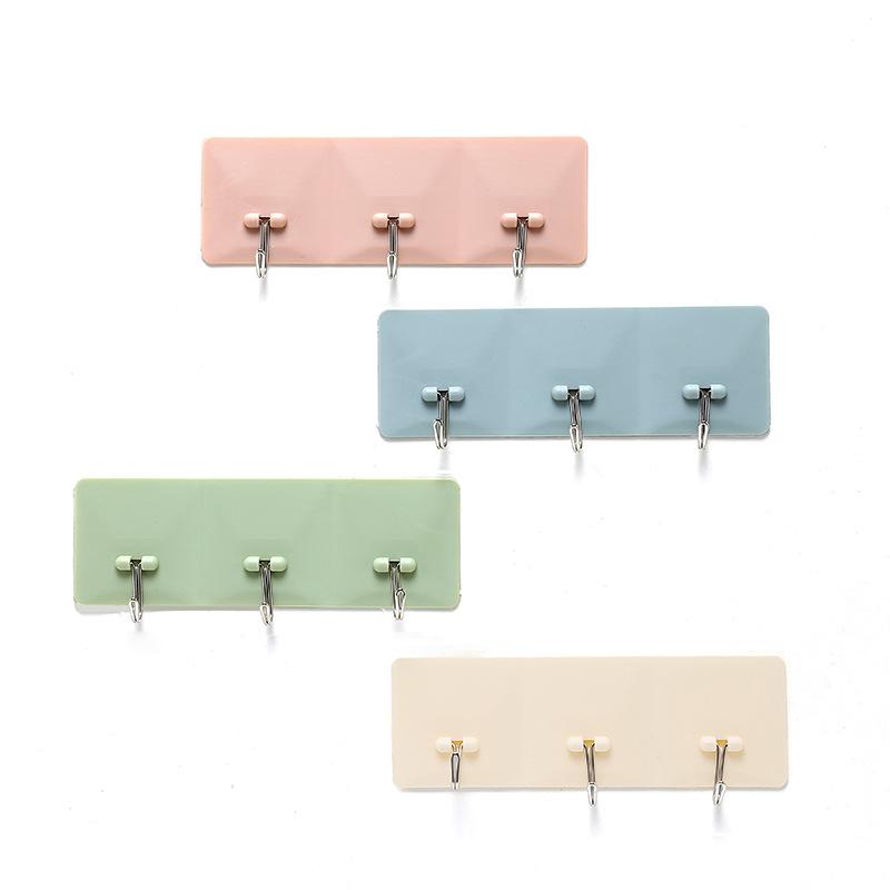 1Pc Strong Sticky Hooks No Trace Kitchen Bathroom Wall Hanging Hook