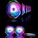 Coolmoon 120mm Adjustable RGB LED Light CPU Cooling Fan Mute Octagon Computer PC Case Cooling Fan