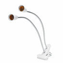 50CM E27 EU US Plug Double Heads Clip With Switch Extension Bulb Holder Socket for LED Plant Light