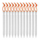 12PCS Aluminum Alloy Tent Nail Pegs Stakes With Rope Lightweight Camping Outdoor