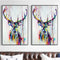 Miico Hand Painted Oil Paintings Animal Elk Paintings Wall Art For Home Decoration
