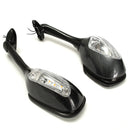 Pair LED Turn Signal Rear View Mirrors For Suzuki GSXR600 GSX-R 750 06-12 GSXR 1000