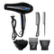 2200W 220V Hair Dryer with Accessories Black Purple 3 Temperature Wind Gear Adjustment Hair Salon for Home Tools