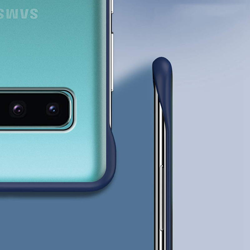 Bakeey Frameless Frosted Shockproof Anti-fingerprint With Metal Ring PC Translucent Protective Case for Samsung Galaxy S10 Plus