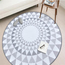 Bathroom Door Floor Mat Non-slip Wear-resistant Kitchen Nordic Gray Series of Round