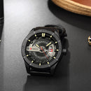 CURREN 8301 Date Display Clock Quartz Watches Business Style Leather Strap Men Wrist Watch
