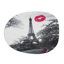 Paris Eiffel Tower Style Waterproof Bathroom Shower Curtain and Pedestal Toilet Seat Lid Bath Mat