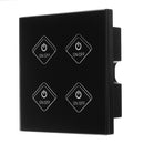 KTNNKG UK WIFI Touch Switch 4CH AC90-250V Tempered Glass LED Light Control Switch Smart Home Switch Voice Control For Alexa