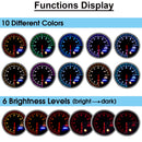 2inch 52mm 10 Color Backlights Indicator Tacho Tachometer Gauge Meter Digital LED w/Sensor