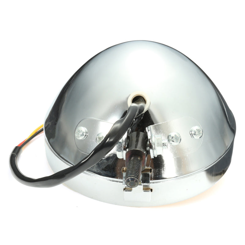5.75" Motorcycle Headlight Light Retro Metal Yellow Len For Harley Bobber Chopper