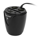 Cup Shaped Car FM Transimittervs Hands Free Wireless bluetooth MP3 Player Kit USB Charger