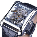 GMT983-1 Self-Wind Mechanical Watch Casual Style Rectangle Dial Stainless Steel Men Watches