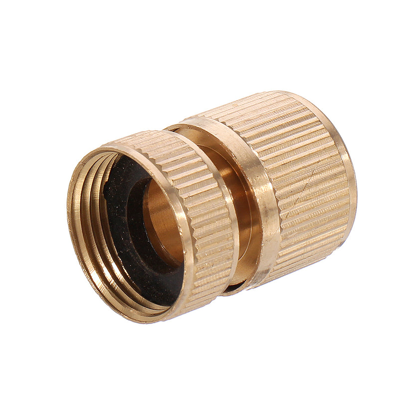 3/4'' Solid Brass Female Garden Hose Quick Connector Flexible Car Wash Connect Adapter Garden Hose Fittings Connection with Nozzle