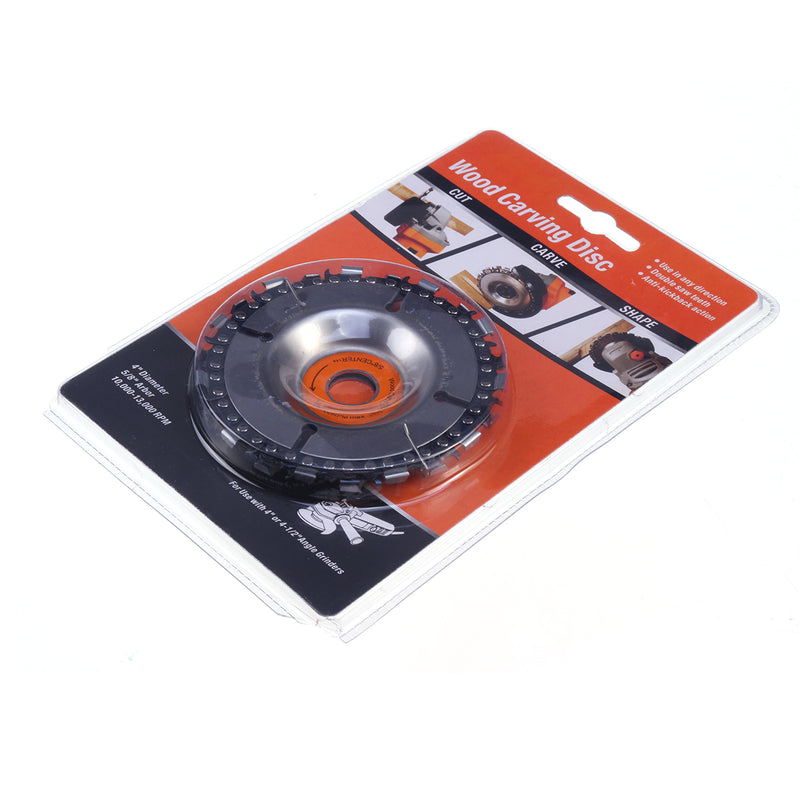 4 Inch Grinder Disc with Chain 22 Tooth Fine Cut Chain Wood Carving Disc