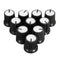 50Pcs White Plastic For Rotary Taper Potentiometer Hole 6mm Knob