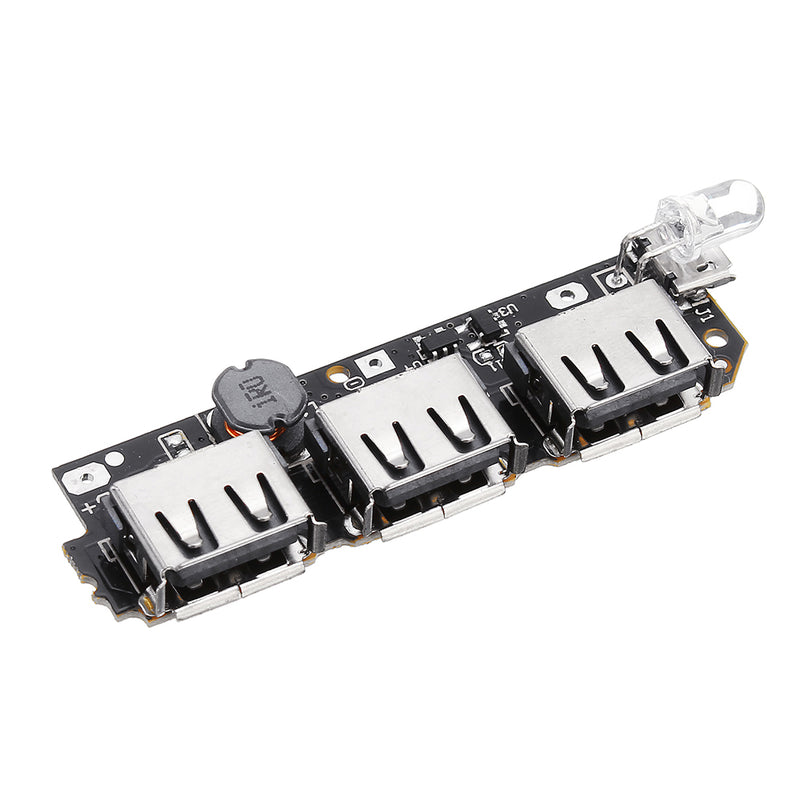 5V 2.1A 3 USB Mobile Power Circuit Board  Boost Module For DIY Power Bank Lithium Battery