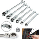 DANIU Flexible Pivoting Head Ratchet Combination Spanner Wrench Garage Metric Tool 6 Size