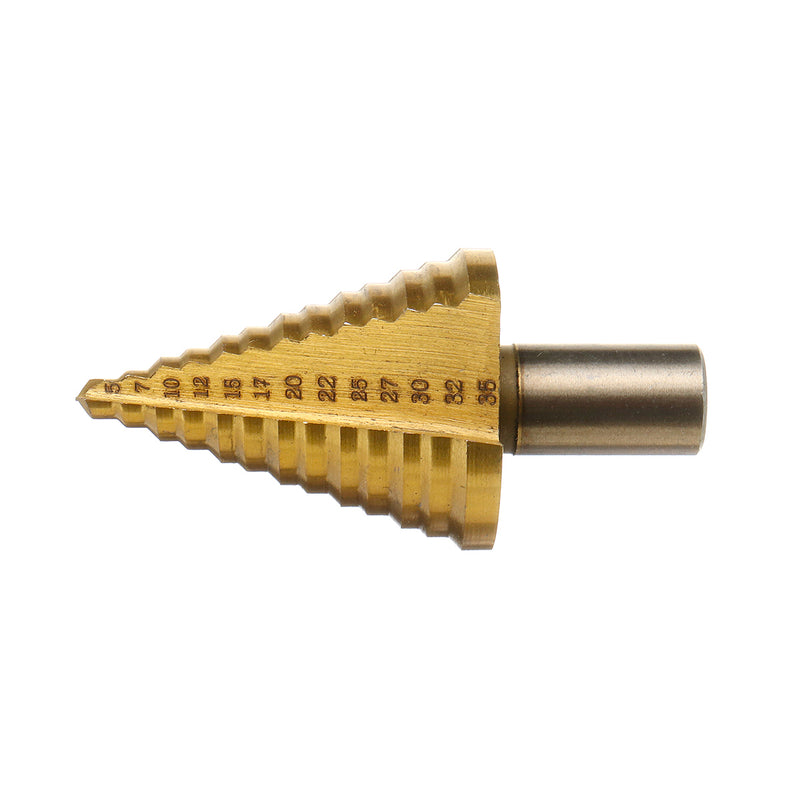 5-35mm HSS Titanium Step Cone Drill Bit High Speed Steel Wood Steel Hole Cutter