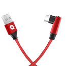 Bakeey 2.4A 90 Degree Bending Braided Type-C Fast Charging Data Cable 1.2m for Oneplus 5t Huawei P20