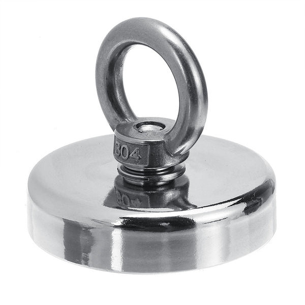 60mm 200KG Strong Magnet Neodymium 304 Steel Salvage Recovery Fishing Hook Tool with 20M Rope