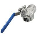 DN15 G1/2inch Female Thread 3-Way L-Port Stainless Steel Ball Valve
