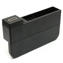 Plastic Car Seat Crevice Storage Box Gap Organizer with Phone USB Wireless Charging