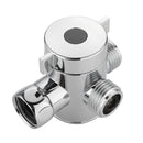 3 Way Shower Diverter Chrome G1/2 Inch T-Adapter Shower Components Adjustable Valve Adapter