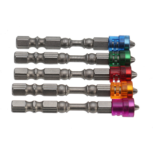 5Pcs 65mm S2 Alloy PH2 Phillips Magnetic Screwdriver Bits 1/4 Inch Hex Shank Drywall Screwdriver