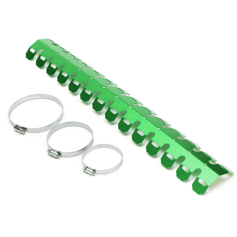Exhaust Heat Shield Guard Cover Aluminum Universal Motorcycle Dirt Bike Off Road