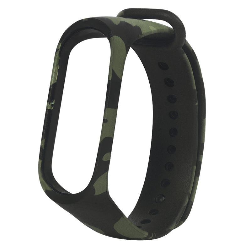 TPE Camouflage Pattern Watch Band Strap Replacement for Xiaomi Miband3