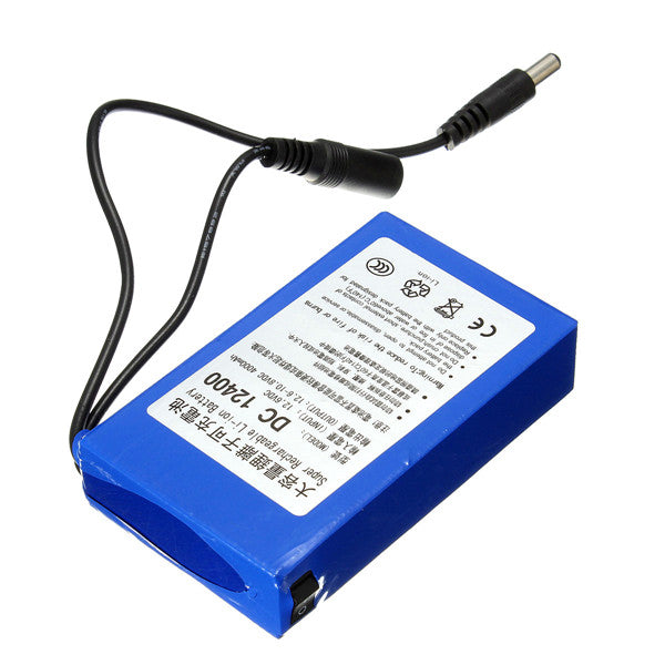 11.1V 4000mAh Rechargeable Portable Lithium-ion Battery Pack with AC/DC Charger