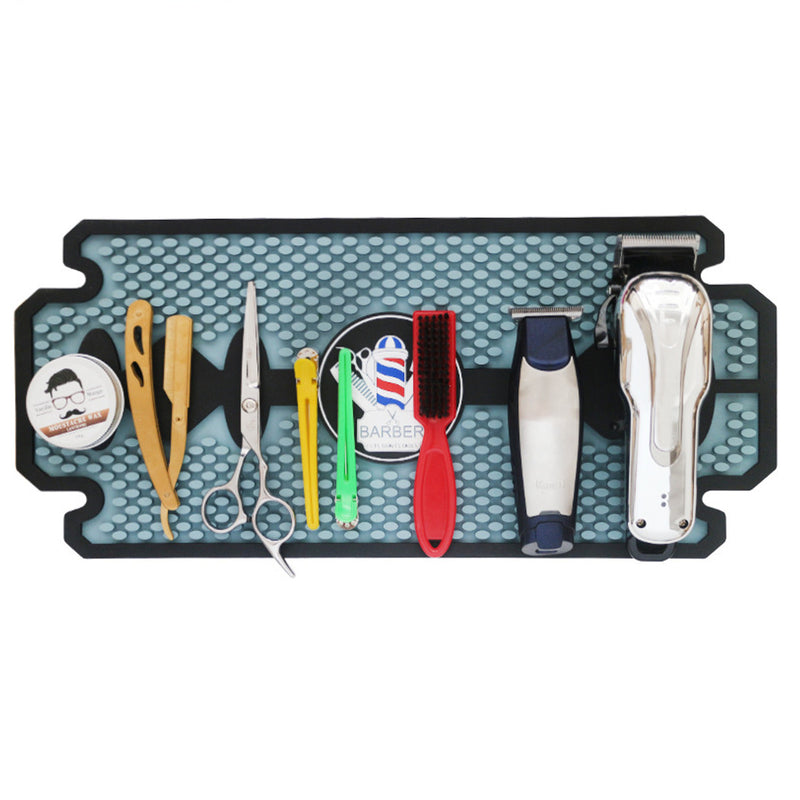Anti-skid Pad For Barber Tools Barbershop Push-shear Scissores Mat Hair Blow Dryer Combl Clip Display Pad Barbershop Accessories Silicone Pad