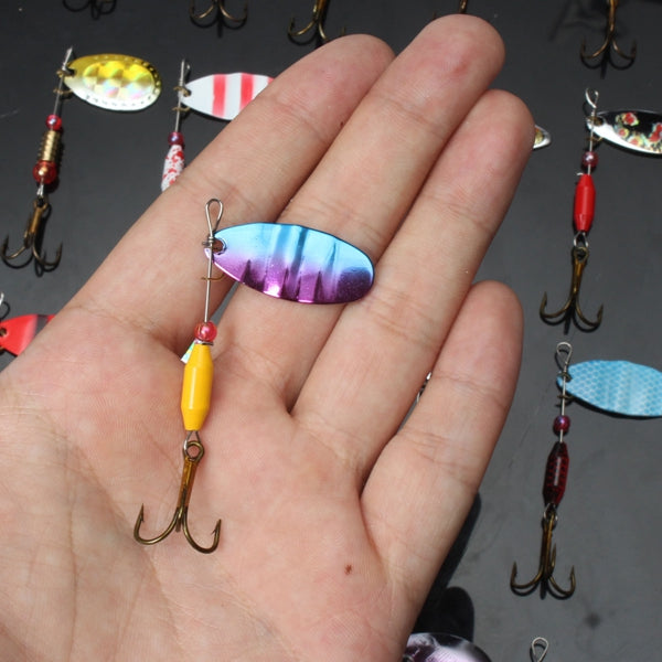 ZANLURE 30pcs Metal Fishing Lure Minnow Poper Pike Salmon Bait Bass Trout Fish with Hook