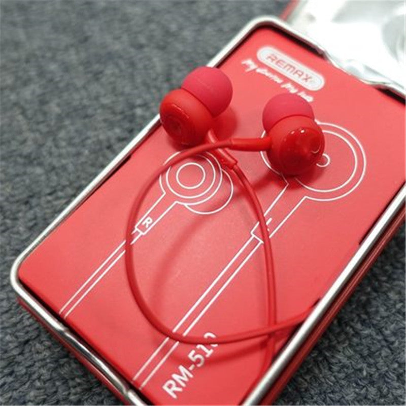 REMAX RM-510 Music Wired In-ear Earphone Super Bass Stereo Noise Isolating Earbuds with Mic for Mobile Phones PC